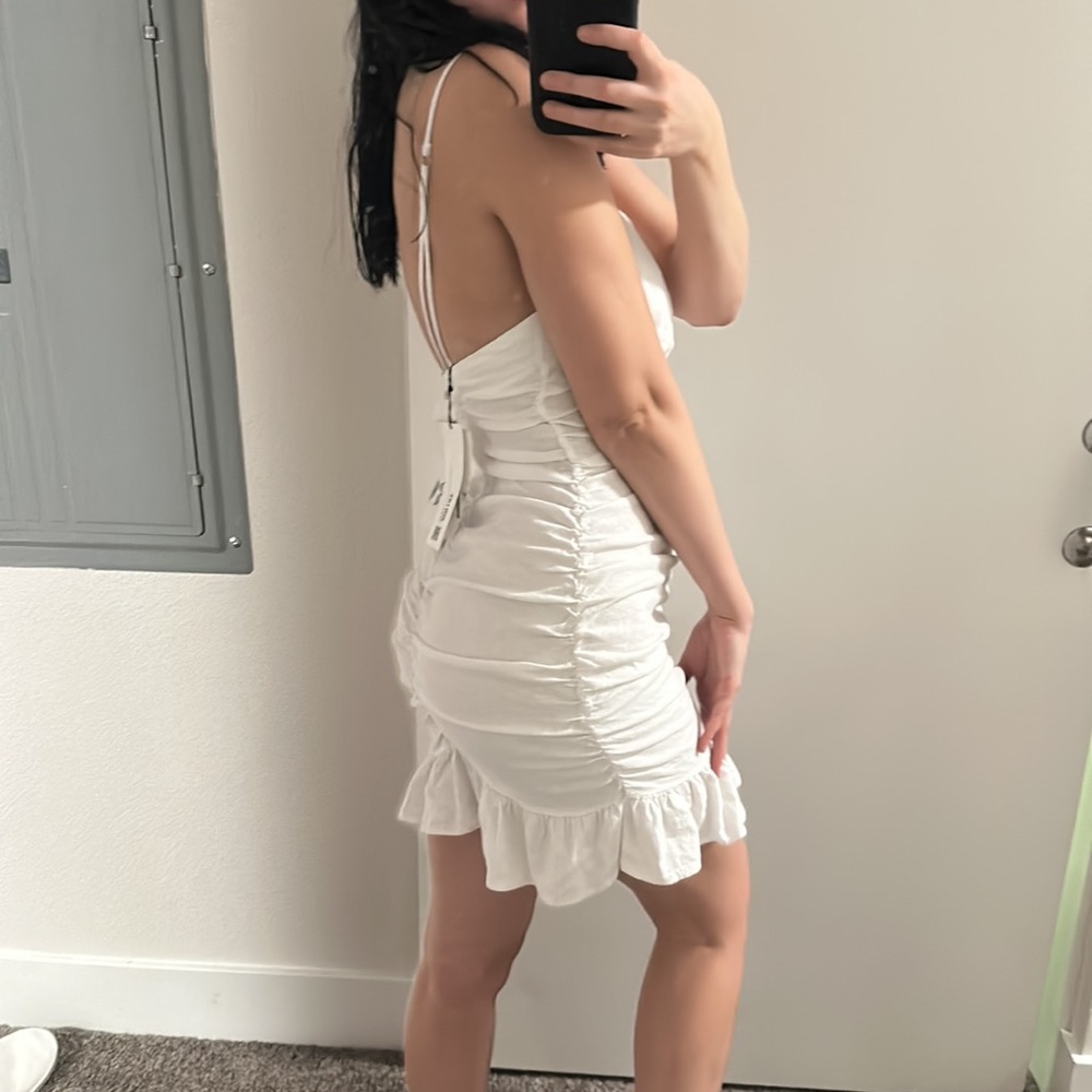 Zara White Linen Dress